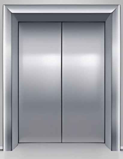 silver Center Automatic Door ​