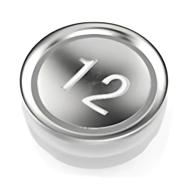 elevator push button round silver
