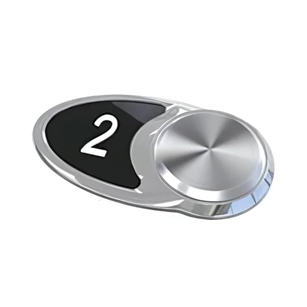unique elevator push button oval black ans silver metalic