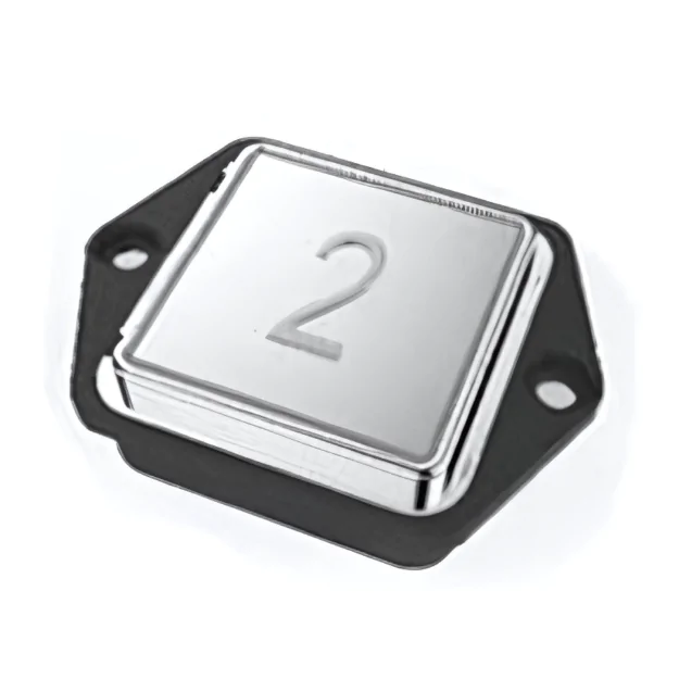 unique elevator push button rectangle black and silver