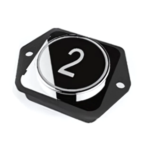 unique elevator push button rectangle black metallic